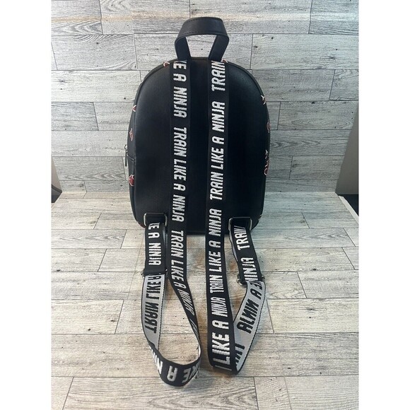 NWOT Vtg Naruto Akatsuki Red Cloud Faux Saffiano Leather Mini Backpack Bag 2002 - Picture 6 of 11